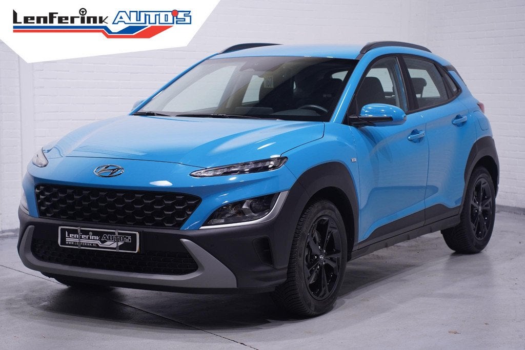 Hyundai Kona 1.0 T-GDI Comfort Smart Navi Clima Cruise PDC C, Auto's, Hyundai, Stof, Gebruikt, Euro 6, Blauw