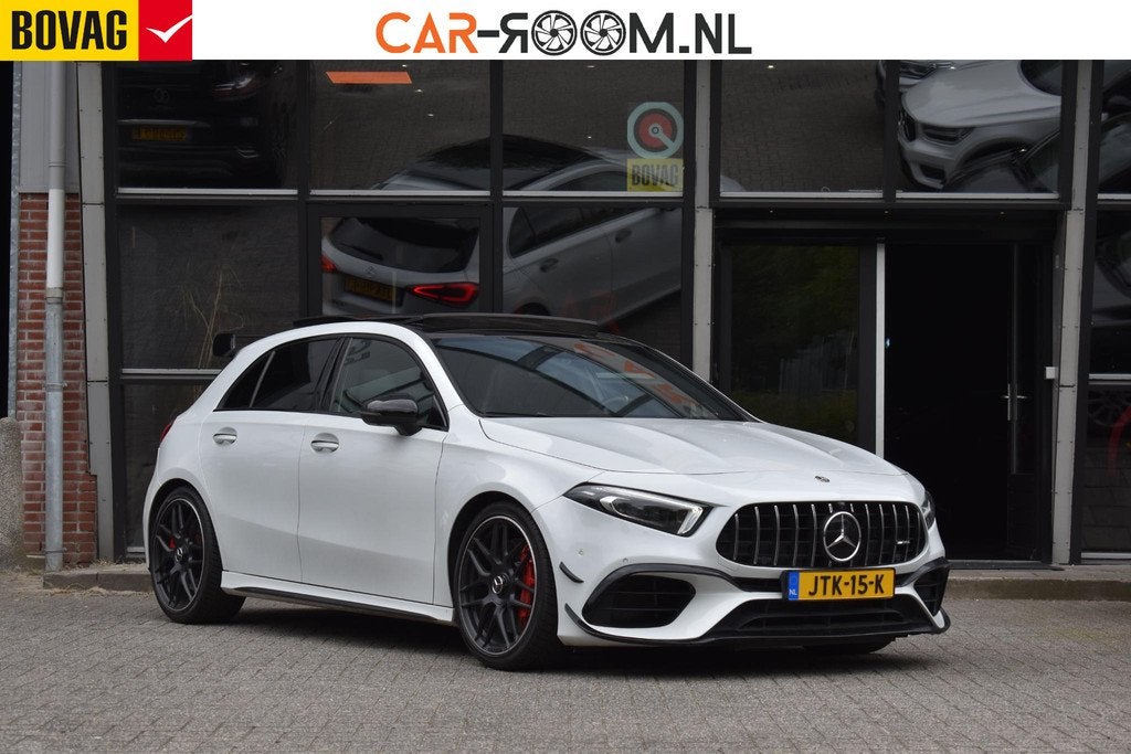 Mercedes-Benz A-klasse AMG 45 S 4MATIC+ Pano HUD Lane Burmes, Auto's, Mercedes-Benz, Bedrijf, Te koop, A-Klasse, 360° camera, 4x4