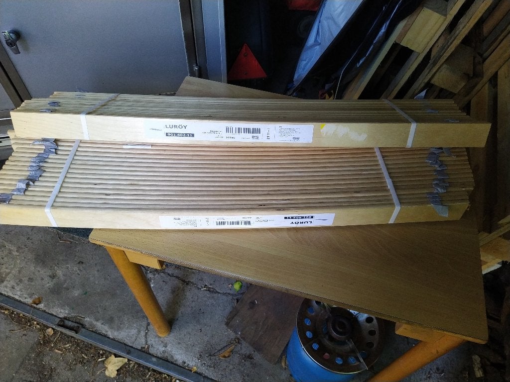 Lattenbodems 2 stuks 90 x 200 cm Ikea, Ophalen, 90 cm, Eenpersoons, Wit