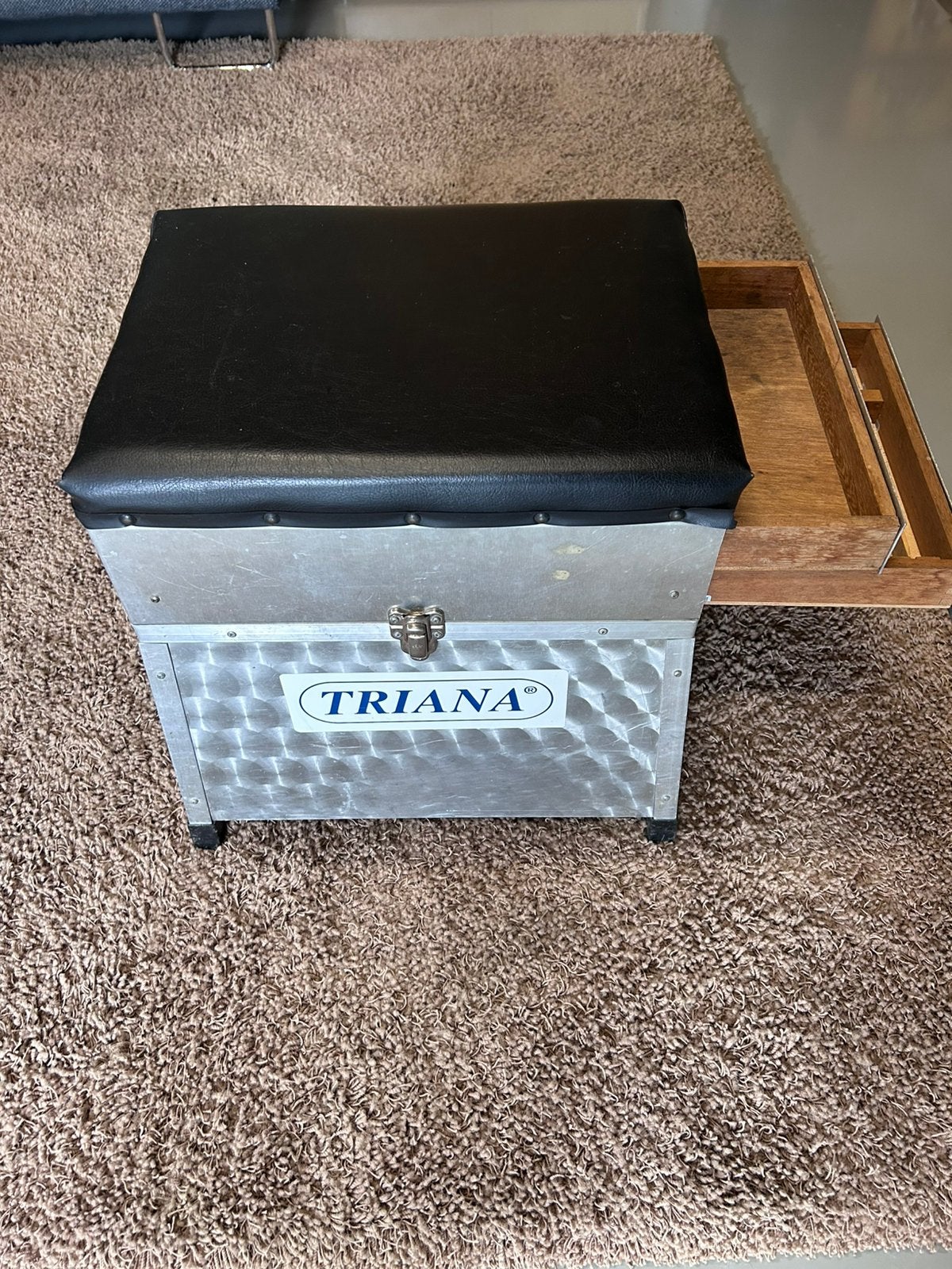 Gratis afhalen: Vintage Triana viskist / aluminium zitkist, Ophalen, Gebruikt, Overige typen