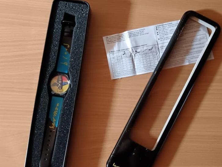 Herman Brood Horloge airplane. Original package, Antiek en Kunst, Antiek | Schoolplaten, Ophalen of Verzenden