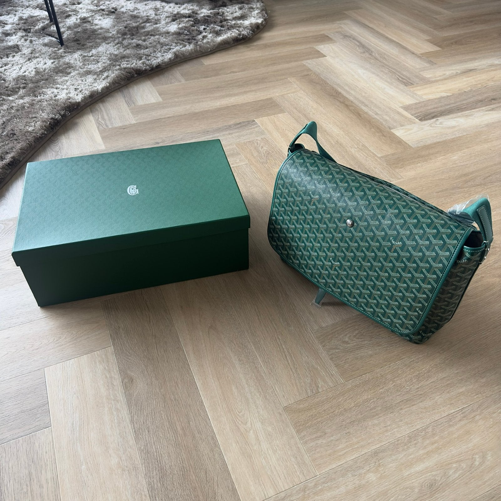 Goyard “Green” Capetien Schoudertas, Sieraden, Tassen en Uiterlijk, Ophalen of Verzenden, Zo goed als nieuw, Heer of Dame