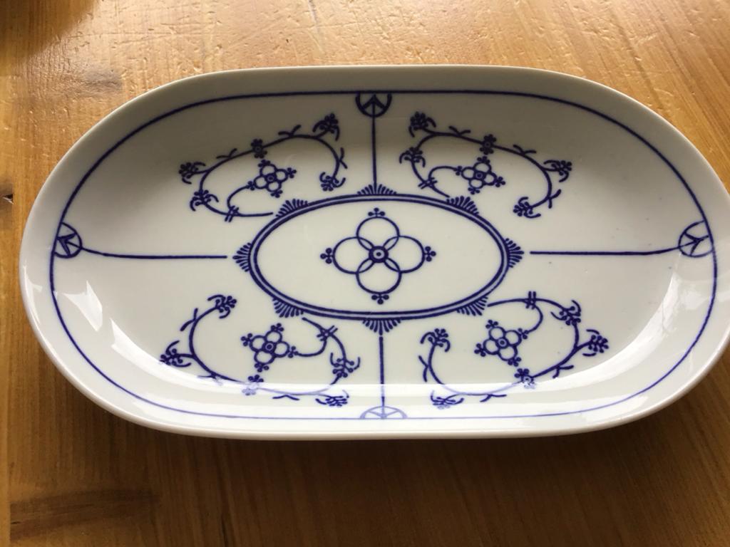 Jäger Eisenberg Original Blau Saks Ovale Schaal, Ophalen
