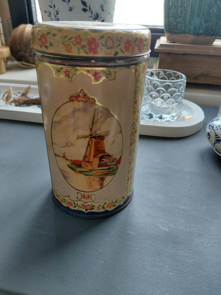 Vintage ah Albert Heijn blik blikje Zaanse koeken, Verzamelen, Blikken, Gebruikt, Overige, Ophalen