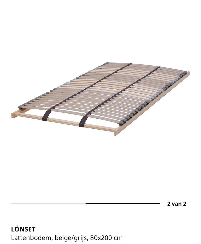 Lattenbodem ikea zo goed als nieuw 2 stuks, Eenpersoons, Ophalen of Verzenden, Zo goed als nieuw, 80 cm