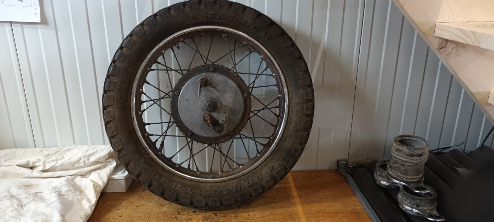 BSA Triumph achterwiel, Motoren, Ophalen, Engeland, @@@@@@, Gebruikt
