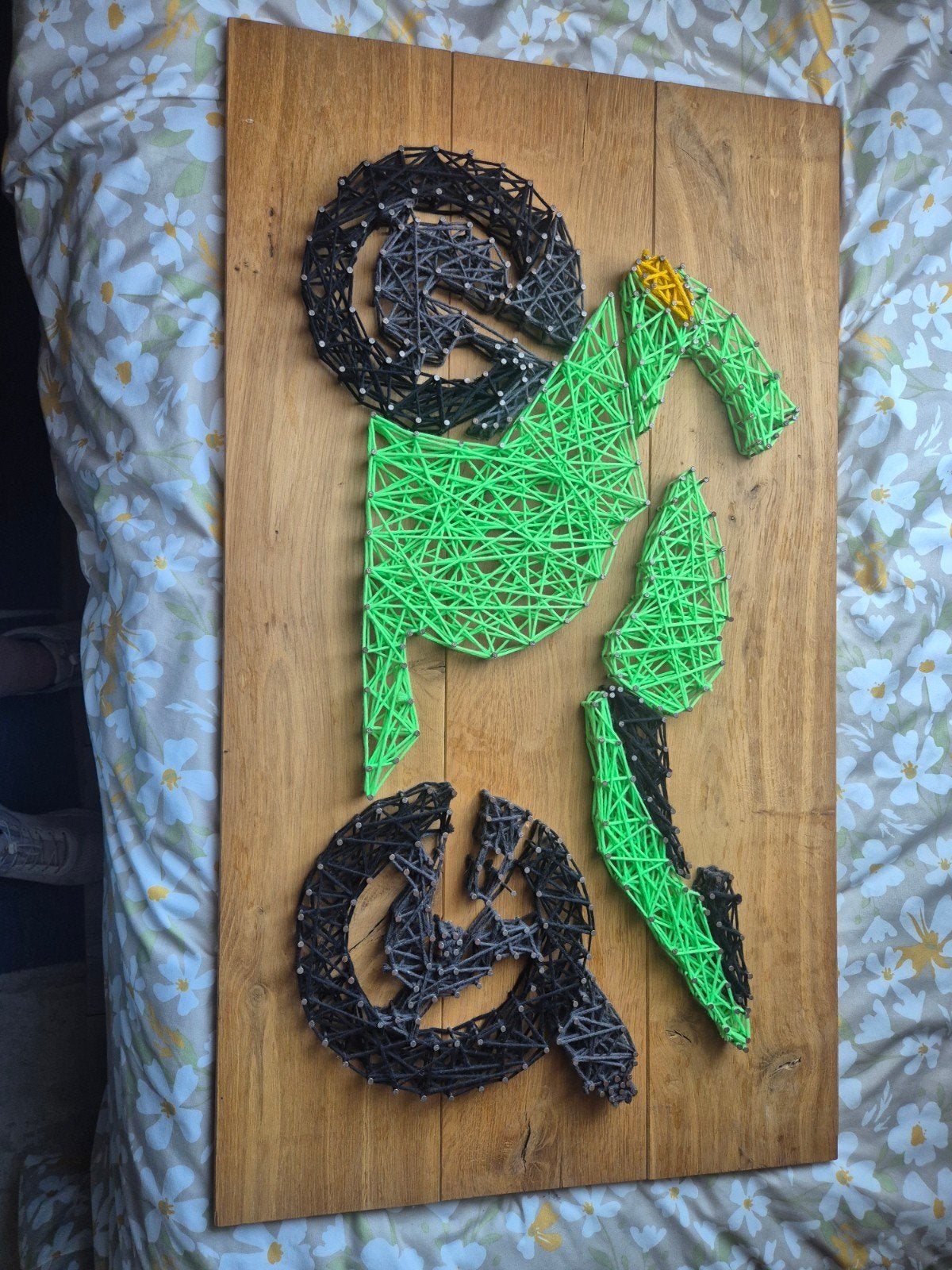 Uniek Handgemaakt String Art Kunstwerk Kawasaki Motor, Ophalen
