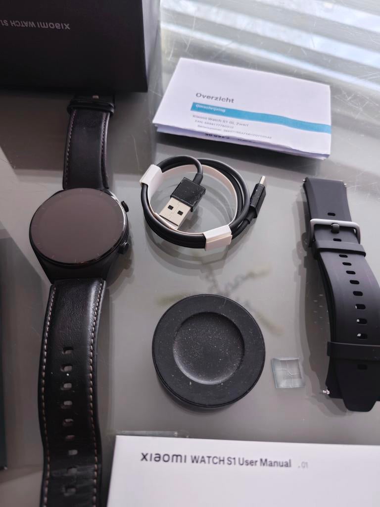 XIAOMI WATCH S1 IN DOOS MET FACTUUR, Ophalen, Conditie, Xiaomi, Zwart