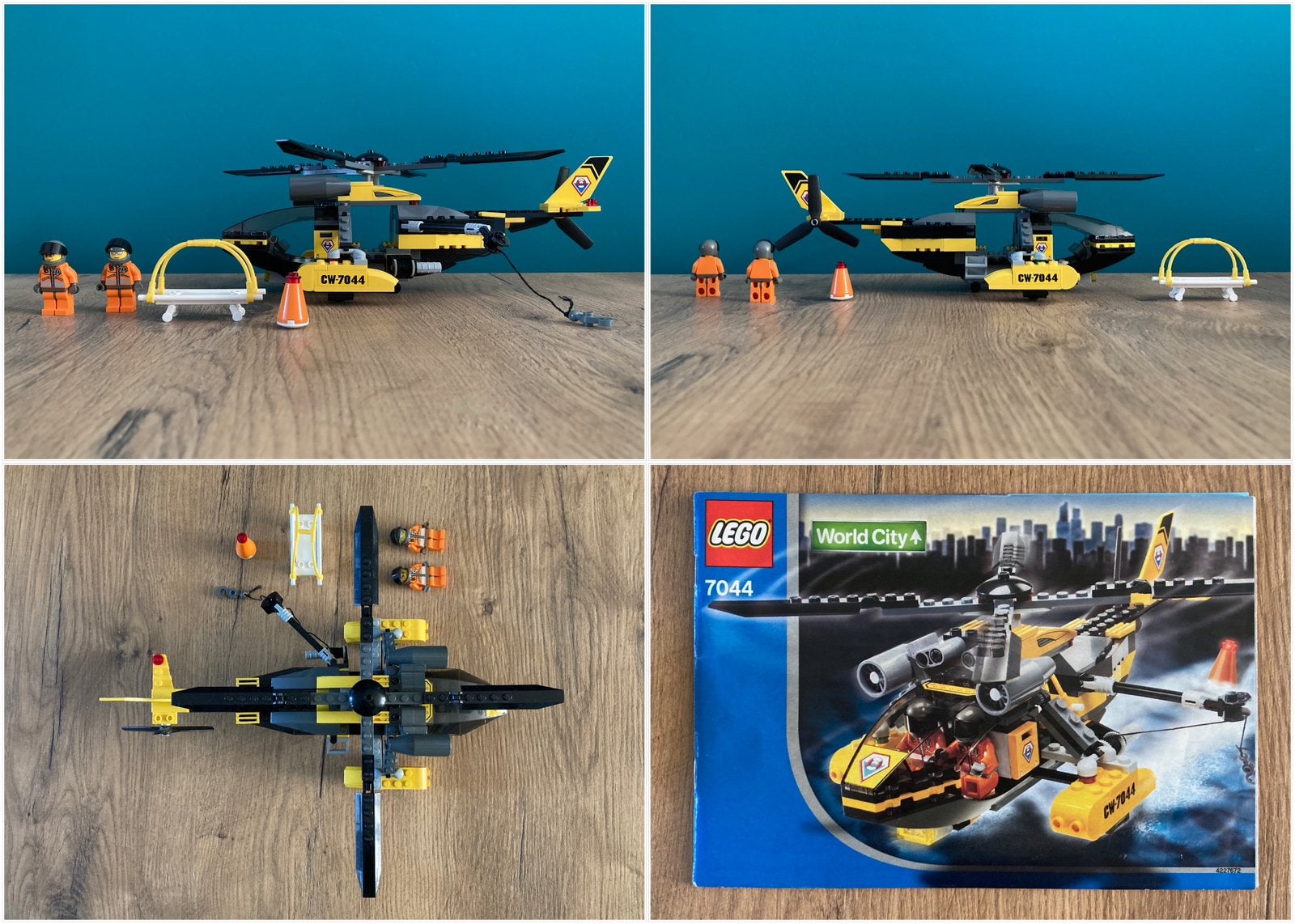 Lego World City 7044 Rescue Chopper (reddingshelikopter), Ophalen, Gebruikt