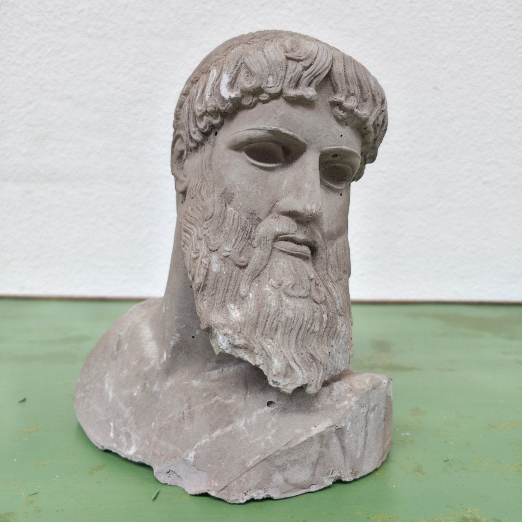 Buste, Portretkop beeld Neptunus of Poseidon van Artemision, Ophalen of Verzenden, Gebruikt, Mens