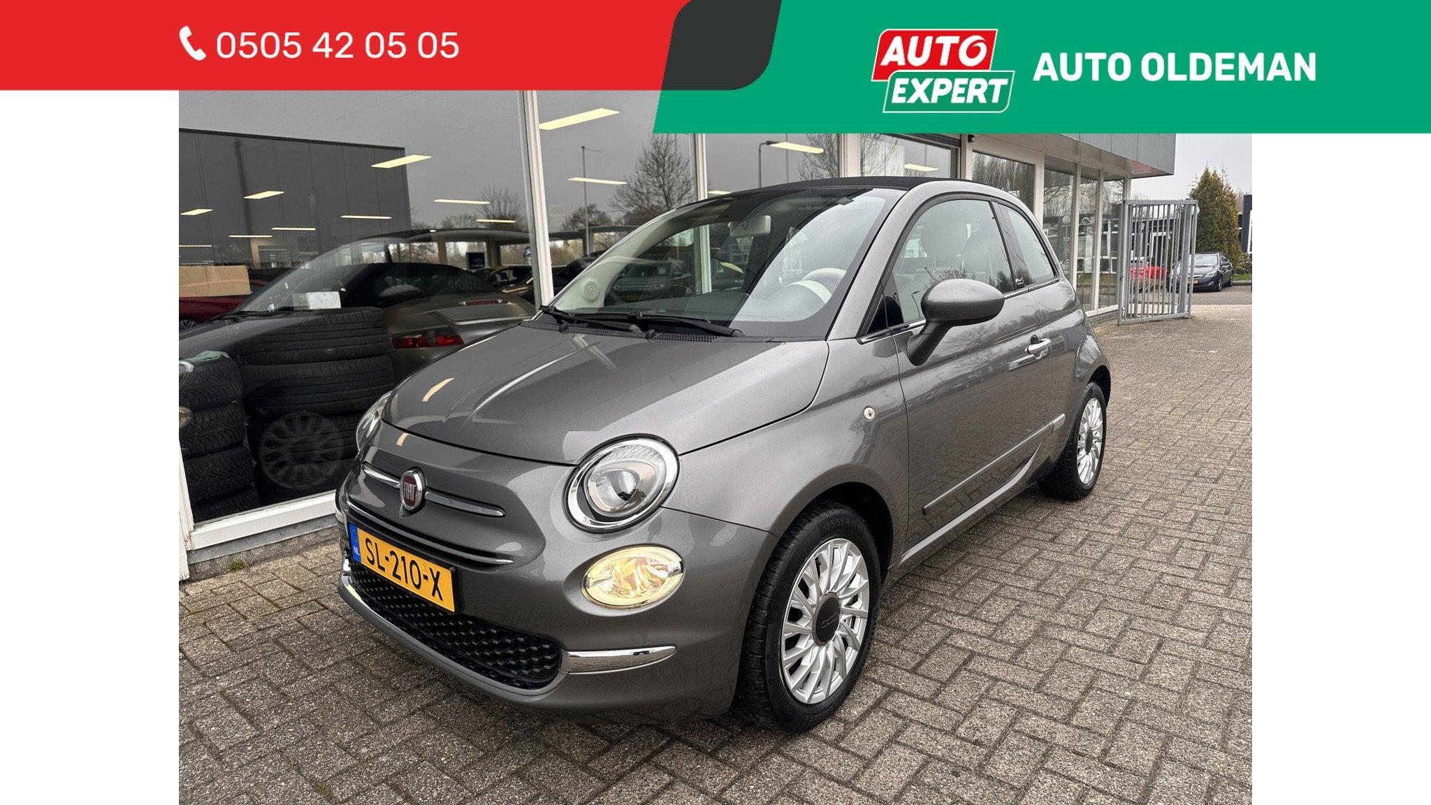 Fiat 500C 0.9 TwinAir Turbo Lounge NAVI,CRUISE,LICHTMETAAL, Auto's, Stof, Gebruikt, Cabriolet, Origineel Nederlands