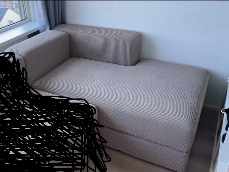 Bank chaise lounge incl armleuning Jättebo, Huis en Inrichting, Banken | Sofa's en Chaises Longues, Ophalen, Gebruikt