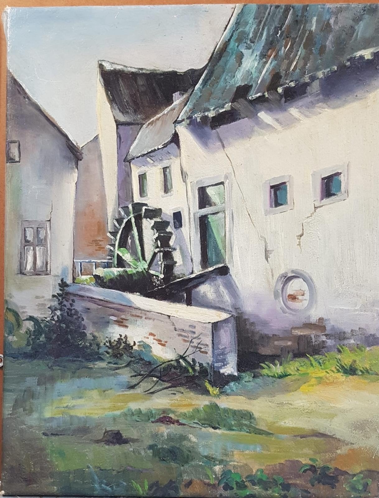 olieverfschilderij Maastricht, Leeuwenmolen, Ophalen of Verzenden