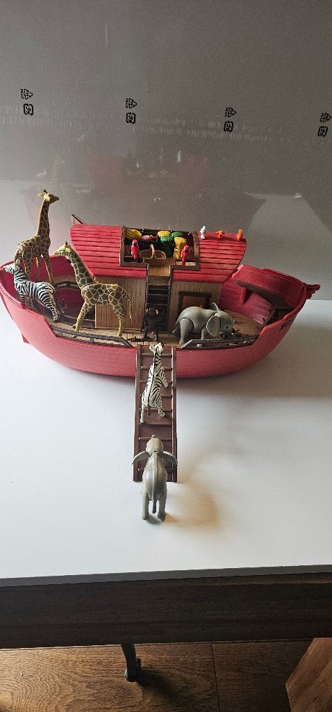 Playmobil Ark van Noach 9373 met dieren en figuren, Complete set, Ophalen of Verzenden, Zo goed als nieuw, Boot/Schip
