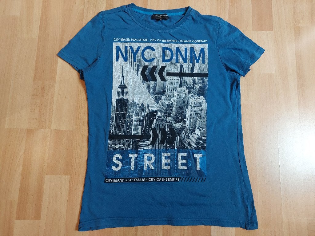 Donkerblauw t-shirt *Charles Vogele*, Kinderen en Baby's, Kinderkleding | Maat 176, Gebruikt, Charles Vogele, Ophalen of Verzenden