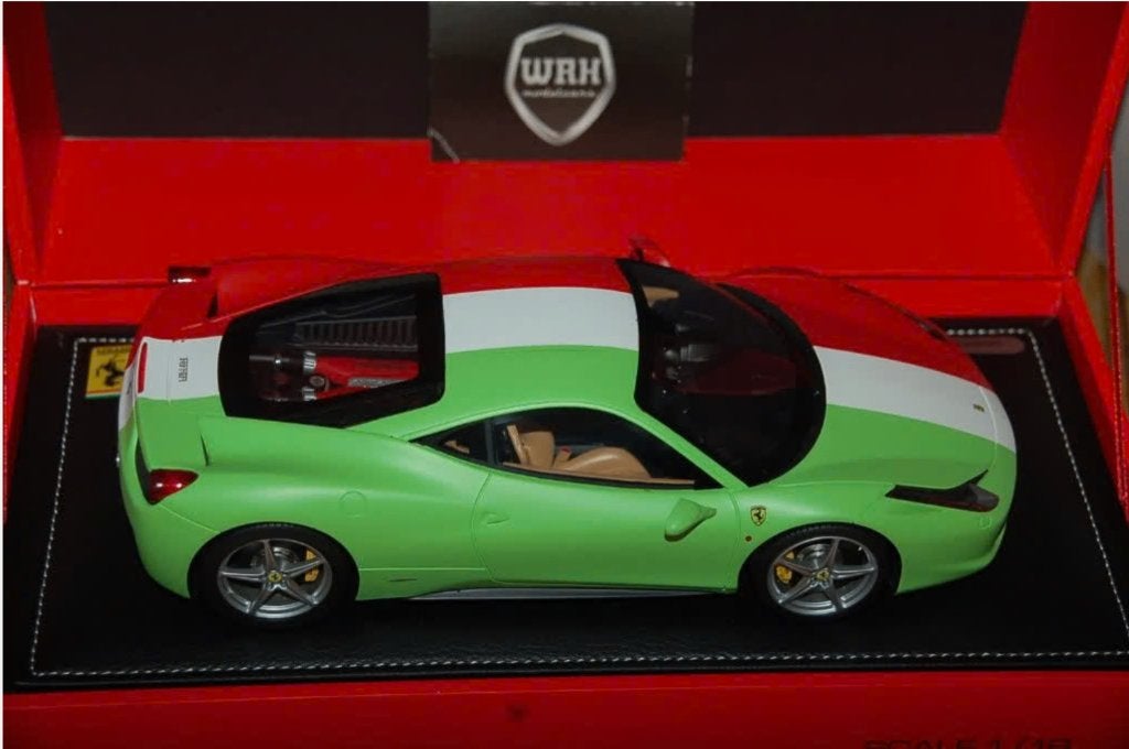 SALE ! FERRARI 458 ITALIAN FLAG ltd 20 BBR zie info USED WRH, Hobby en Vrije tijd, Modelauto's | 1:18, Verzenden, Gebruikt, Auto