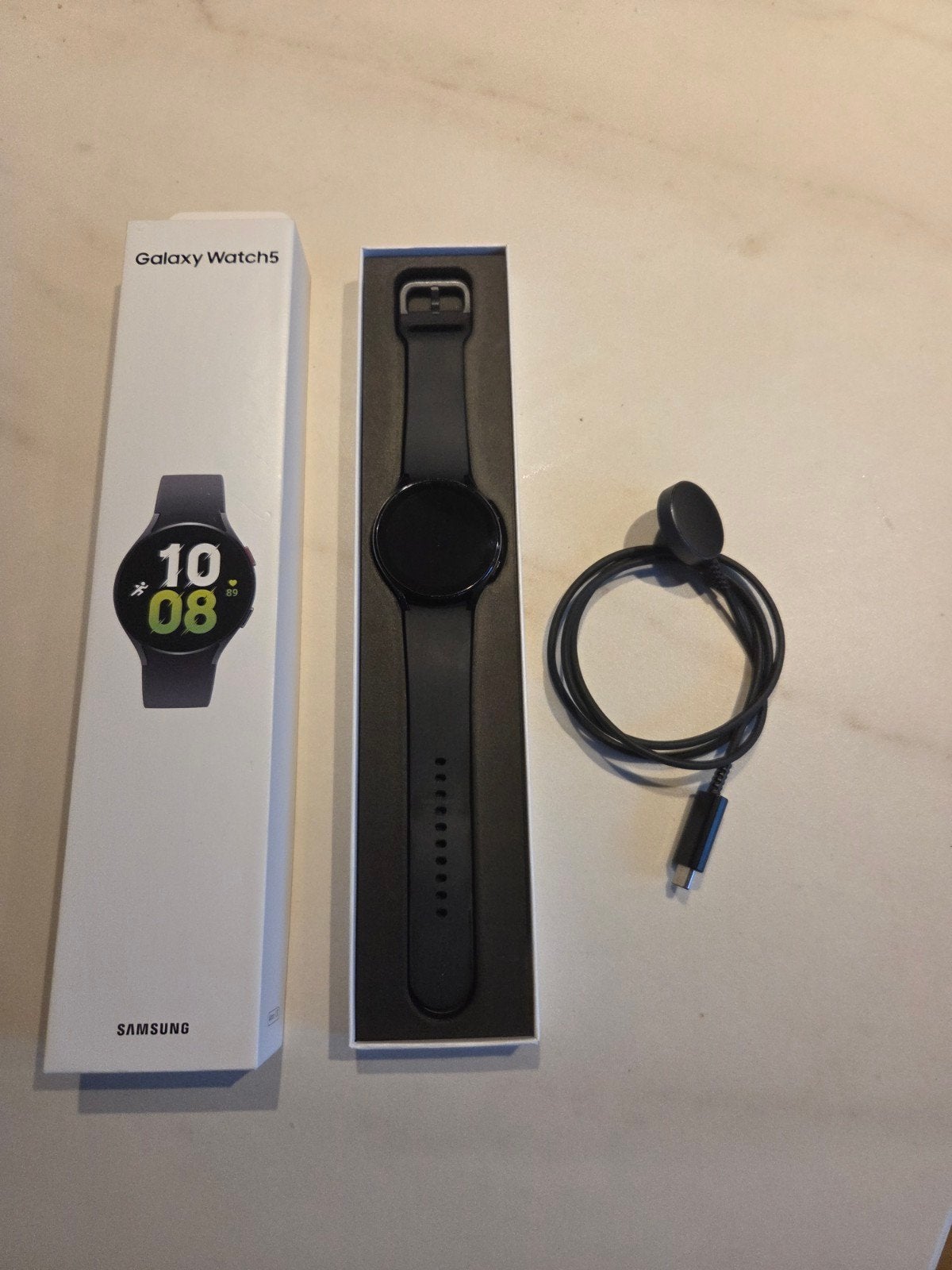 Samsung Galaxy Watch 5 44mm, Sieraden, Tassen en Uiterlijk, Smartwatches, Gebruikt, Zwart, Ophalen of Verzenden, Samsung