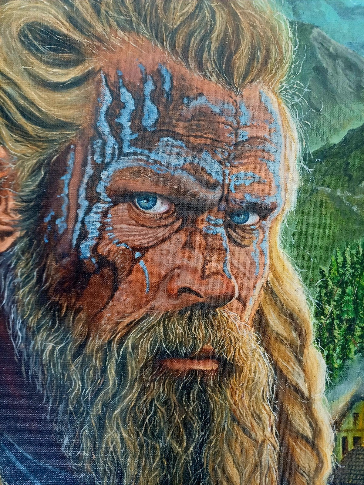 Origineel olieverfschilderij 'Accusator vel Ultor', Antiek en Kunst, Kunst | Schilderijen | Modern, Ophalen, Figuren, Handgeschilderd