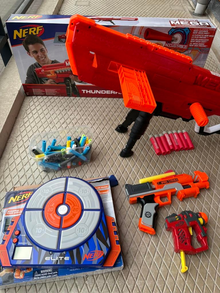 Nerf mega blaster ( en digital target etc), Ophalen, Zo goed als nieuw