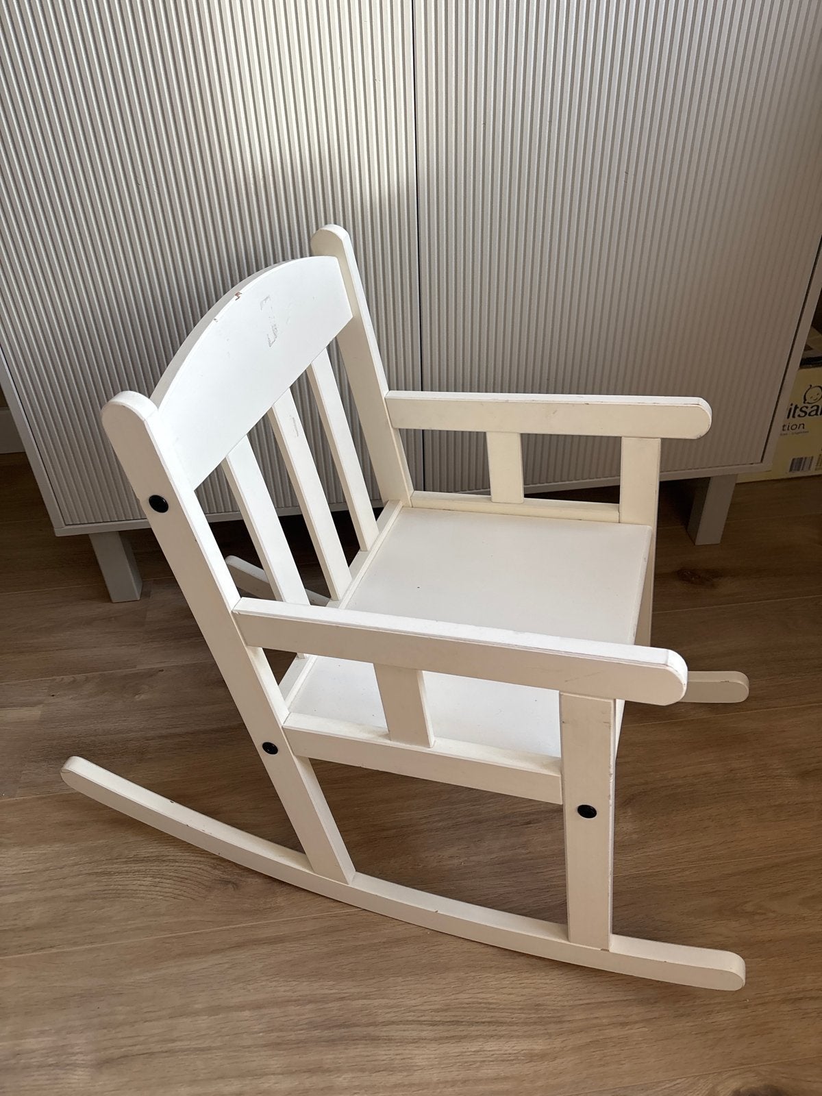 Witte houten schommelstoel voor kinderen, Ophalen, Gebruikt, Stoel