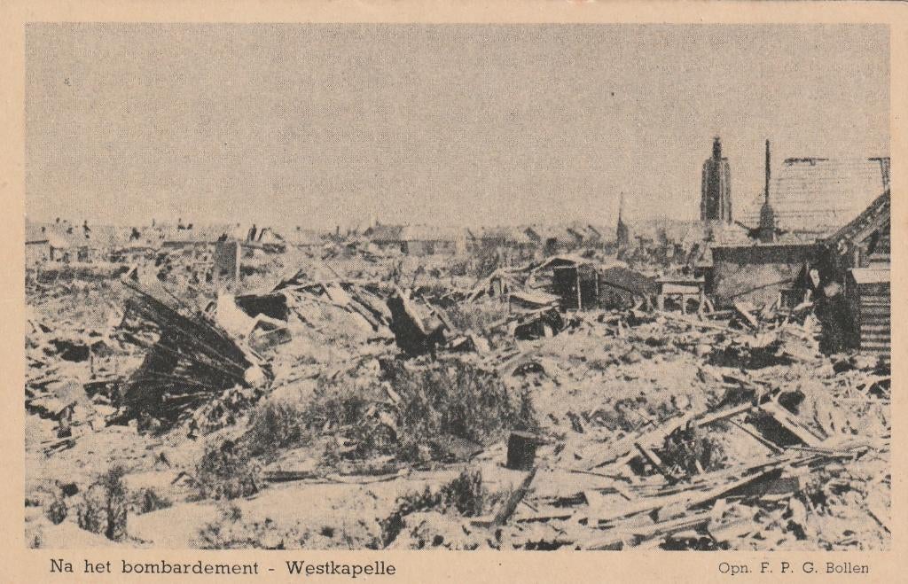 WESTKAPELLE Na het Bombardement, Verzenden, 1940 tot 1960, Ongelopen, Zeeland