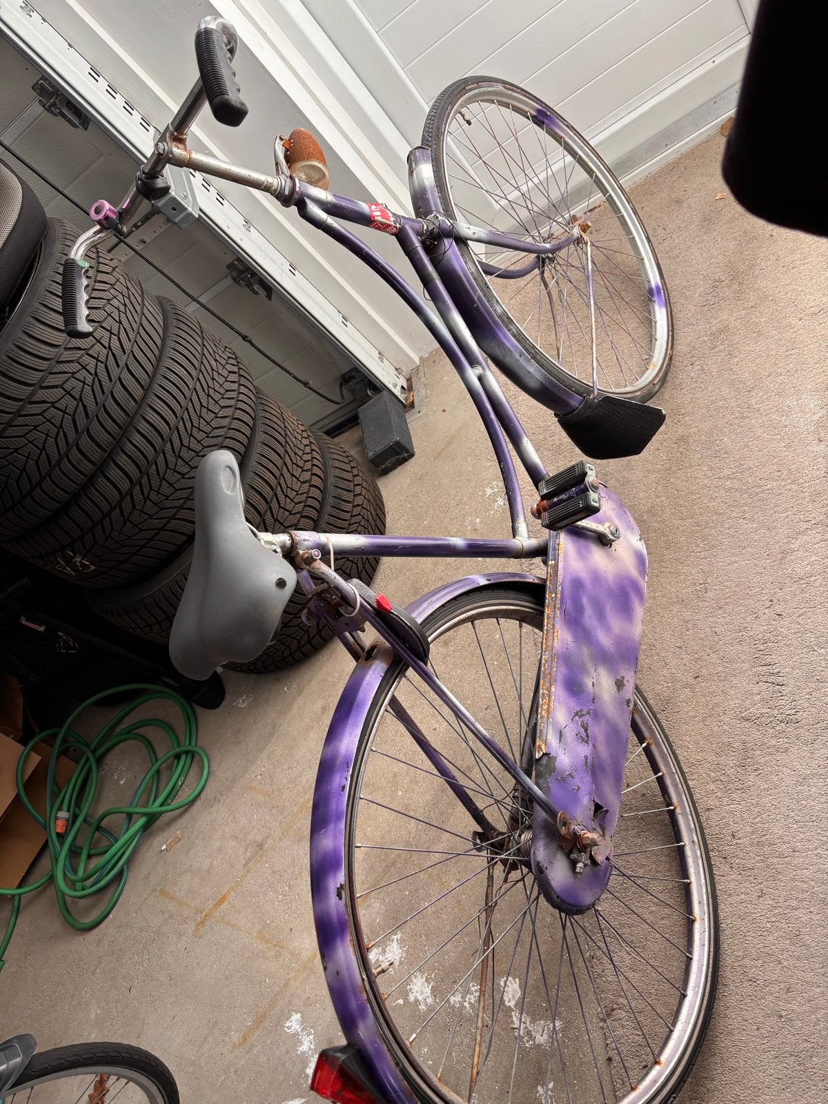 Opvallende paarse fiets - Gebruikt, Velgrem, Ophalen, Overige merken, 53 tot 56 cm