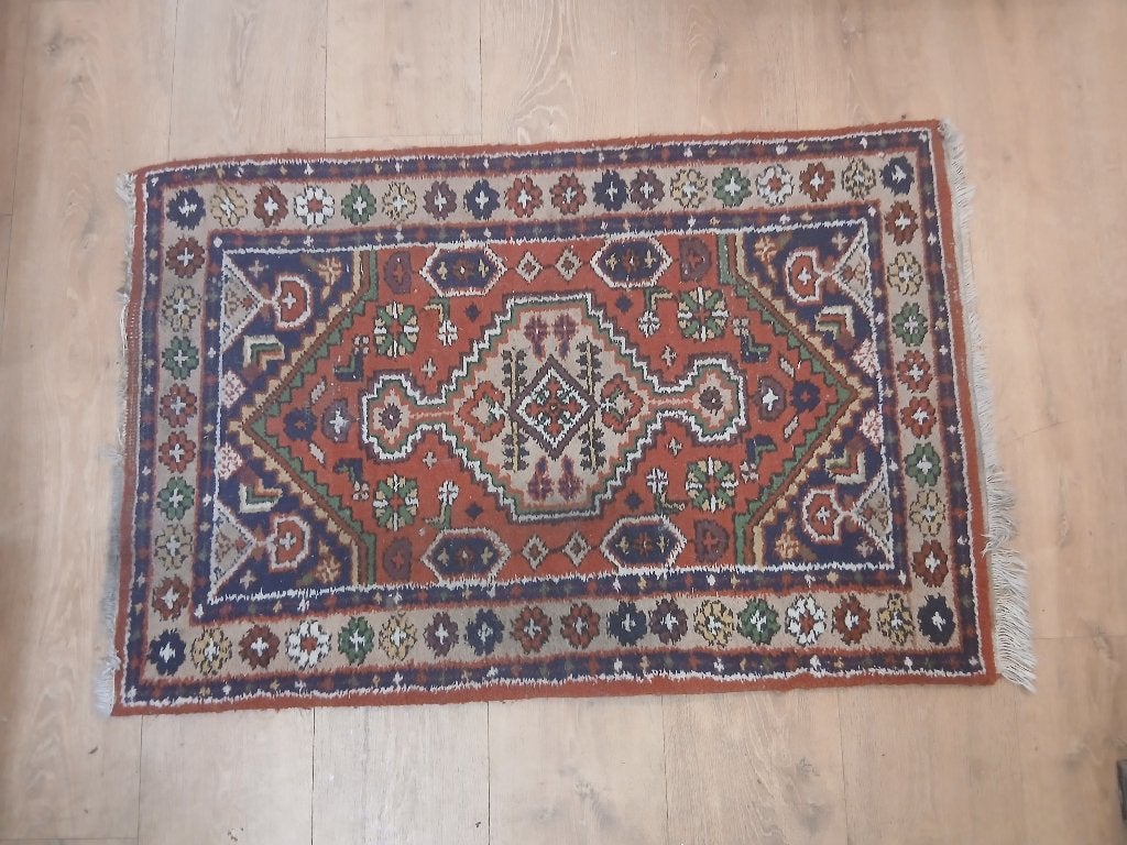 Perzisch tapijt, Minder dan 50 cm, Gebruikt, Ophalen of Verzenden, Geel