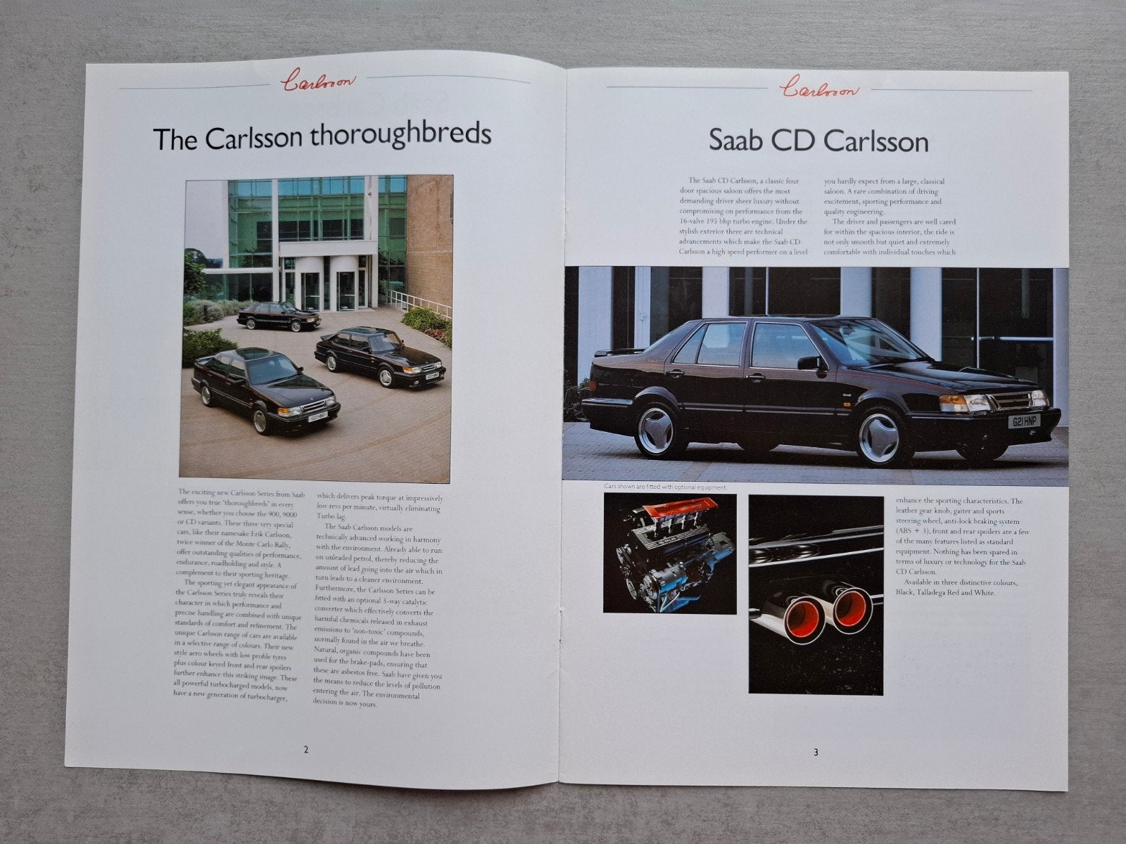 Saab Carlsson brochure - 1990, Ophalen of Verzenden, Zo goed als nieuw, Overige merken