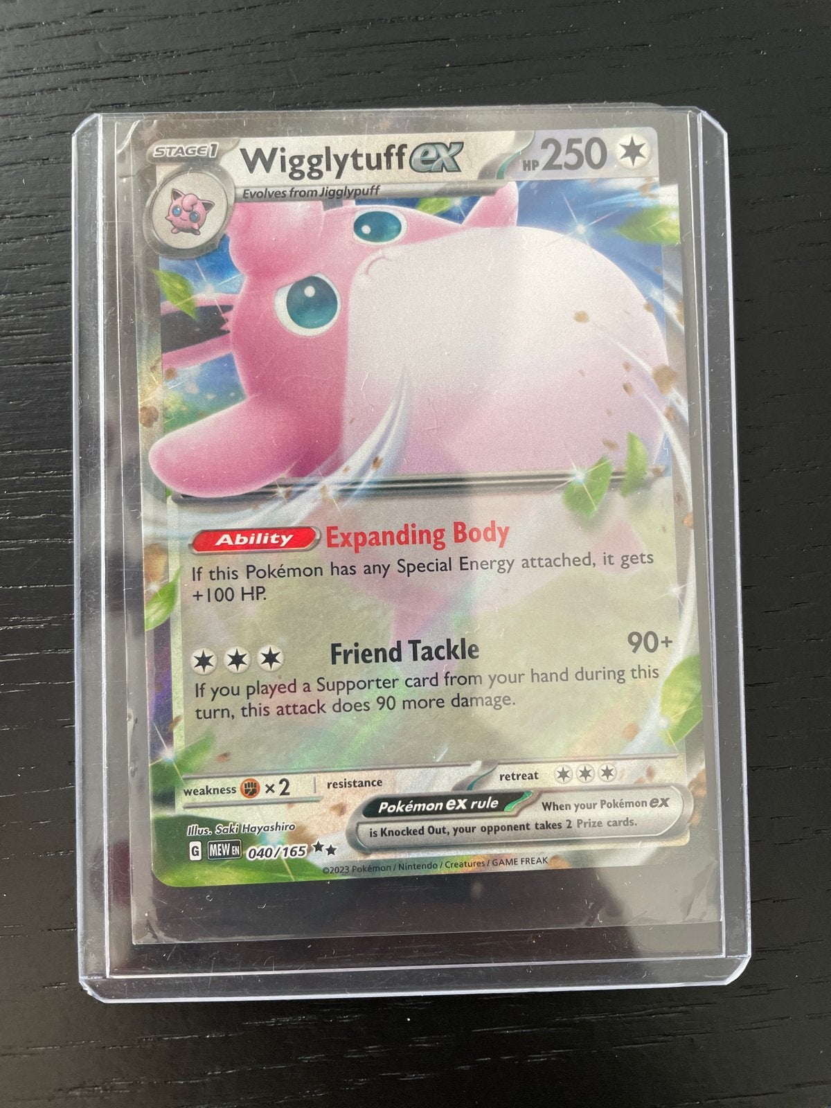 Wigglytuff ex 040/165 Pokémon kaart - Nieuwstaat, Ophalen of Verzenden, Nieuw, Losse kaart