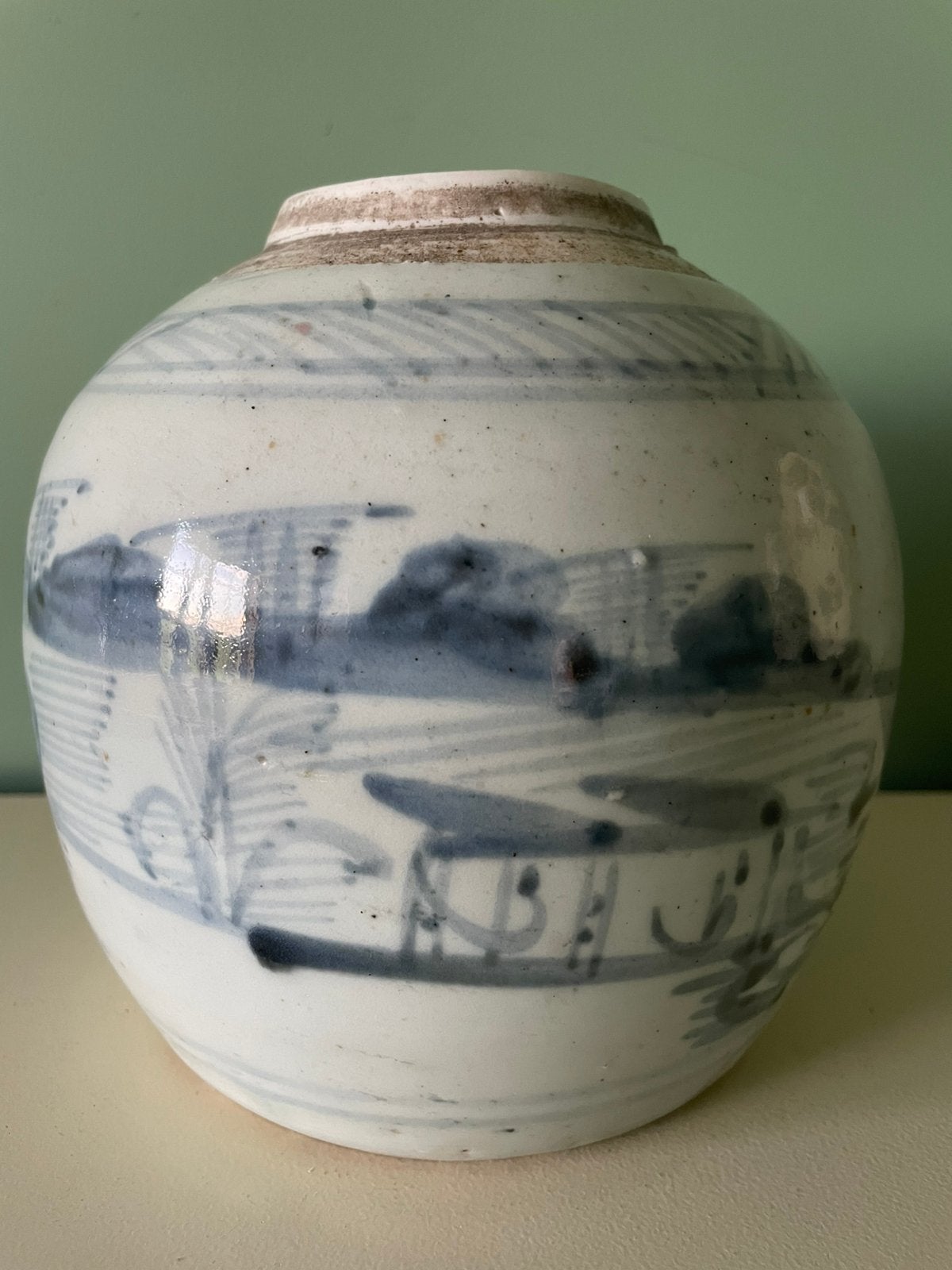 Chinese blauw-witte gemberpot | Kangxi-Revival, ca.1880-1920, Ophalen of Verzenden