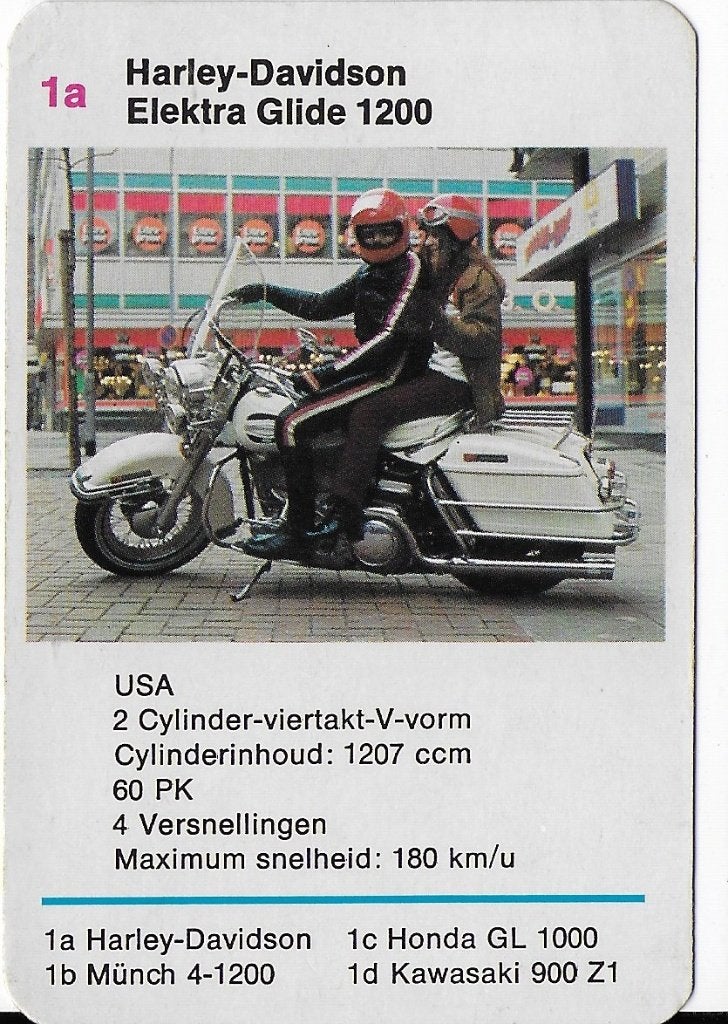 M100 motorkaartje harley davidson elektra glide 1200 ( 1a ), Ophalen of Verzenden, Zo goed als nieuw, Auto's