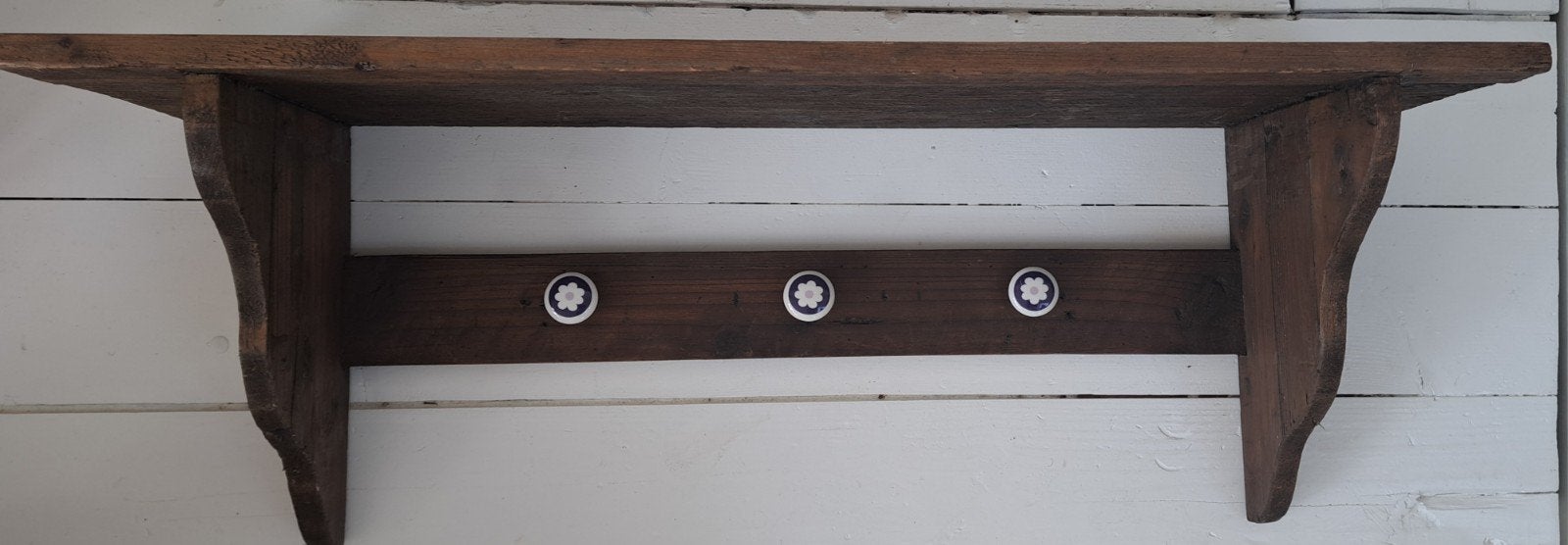 Vintage houten Kapstok, Wandkapstok, Gebruikt, Ophalen of Verzenden, Minder dan 100 cm