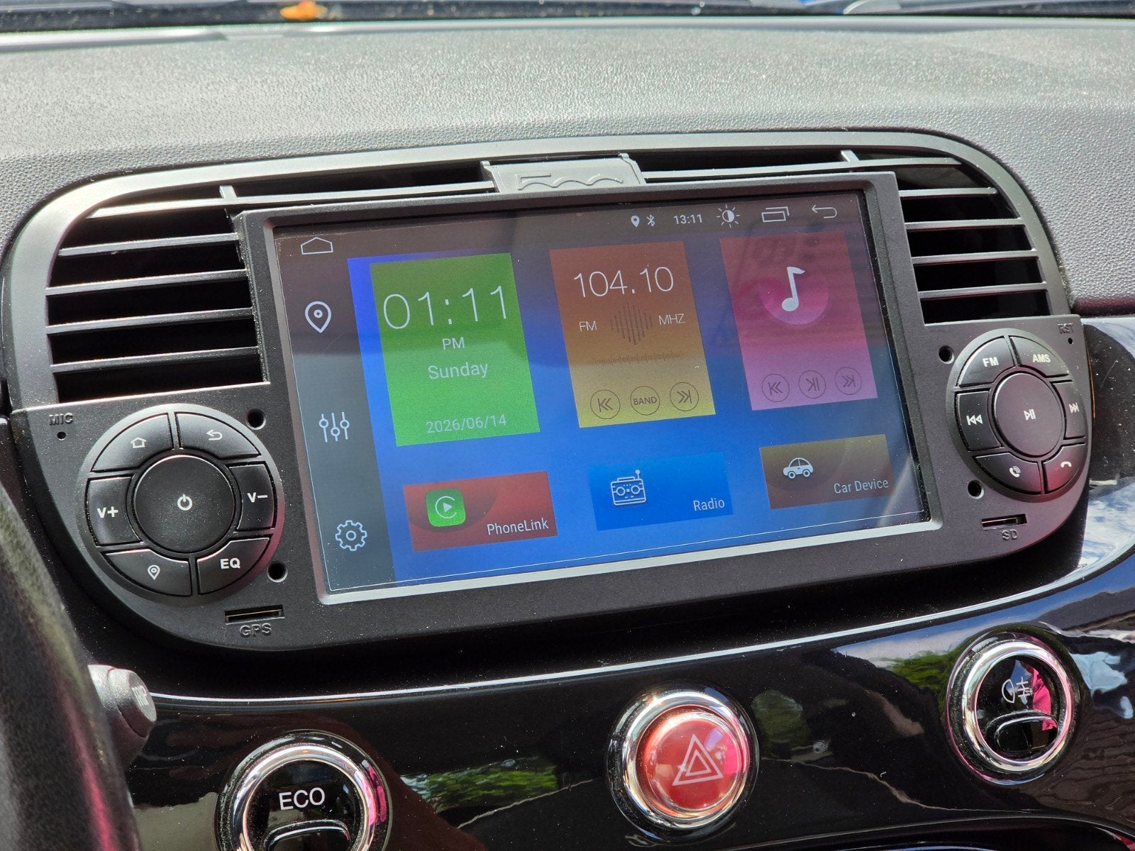 Fiat 500 (2007-2015) radio met Android Auto en Apple Carplay, Auto diversen, Autoradio's, Ophalen, Gebruikt