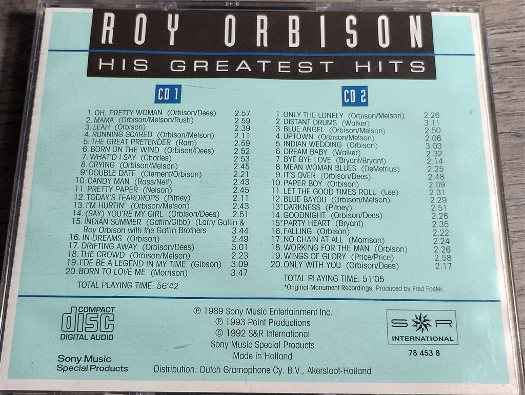 Roy Orbison - His Greatest Hits [2 CD], Ophalen of Verzenden, Zo goed als nieuw