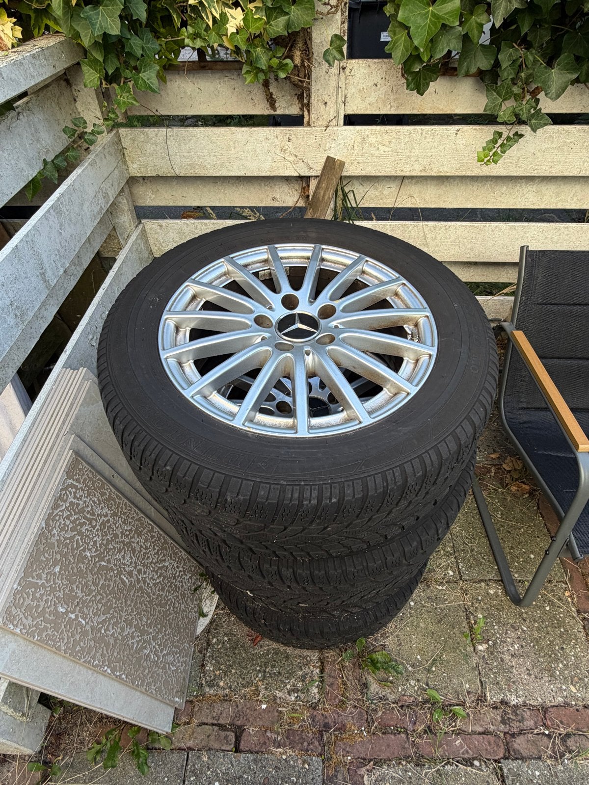 4 Mercedes-Benz winterbanden 205/60R16, Ophalen of Verzenden