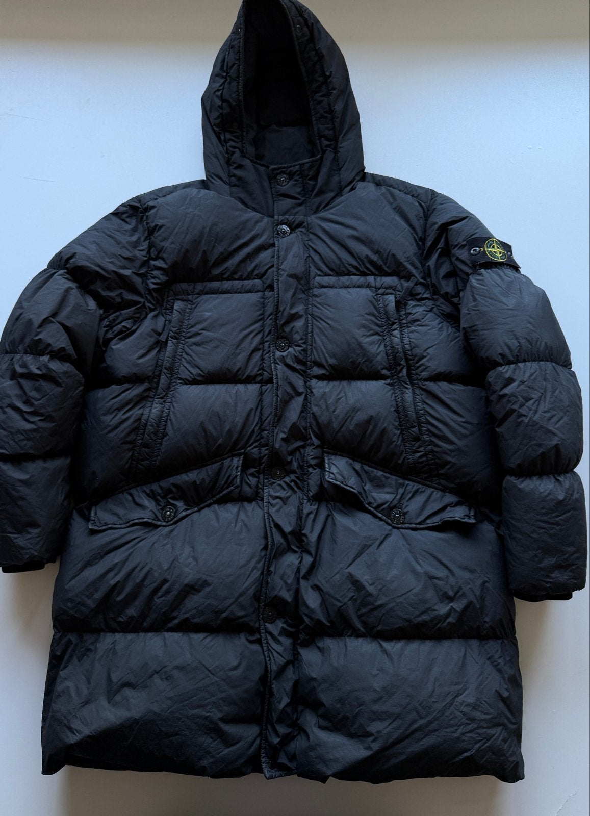 Stone Island Crinkle Reps NY Down Jacket Zwart XXL, Ophalen of Verzenden, Zo goed als nieuw, Overige maten, Zwart