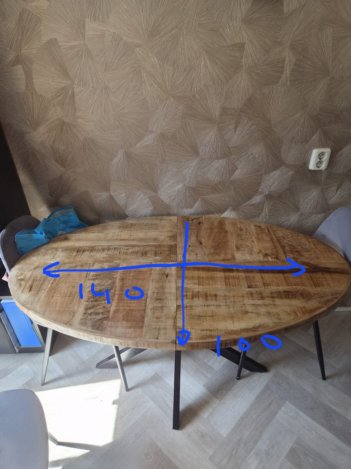Eettafel Eikenhout, Watersport en Boten, Ophalen, Zo goed als nieuw, Overige typen
