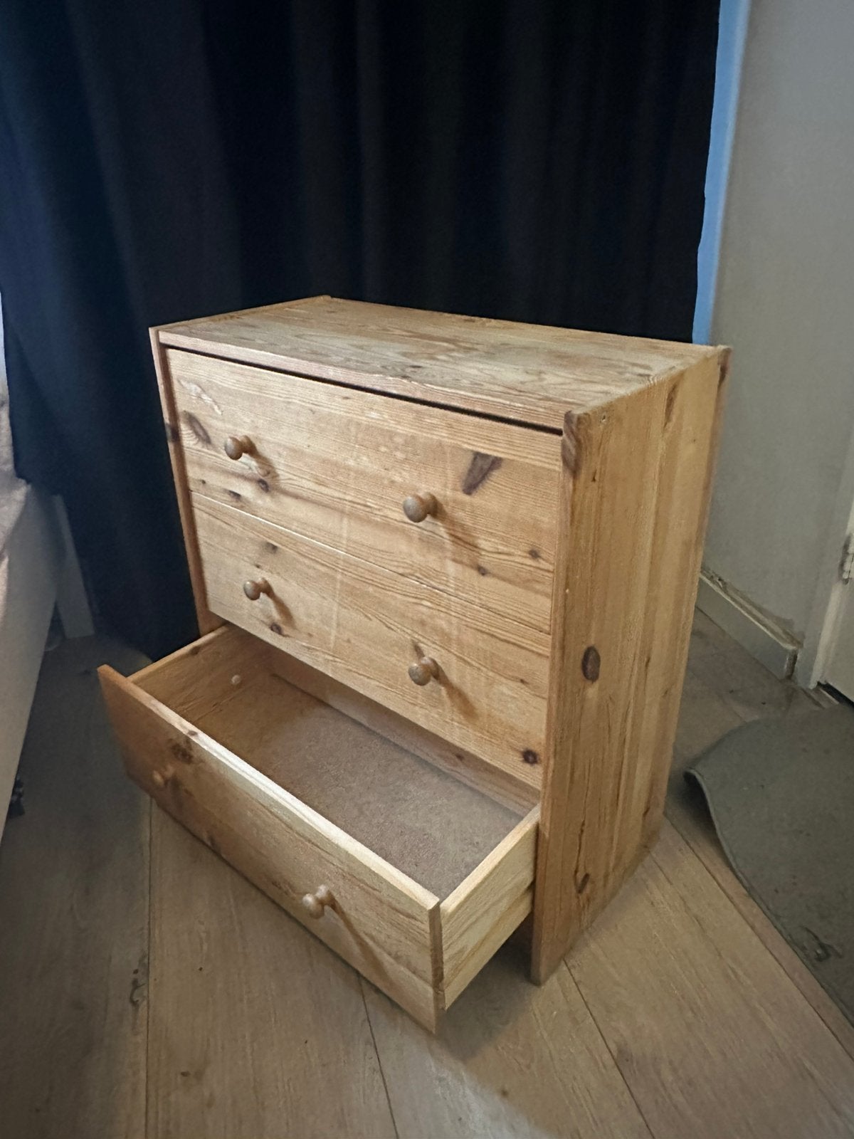 Wooden chest of drawers, Ophalen of Verzenden, Zo goed als nieuw, Minder dan 50 cm