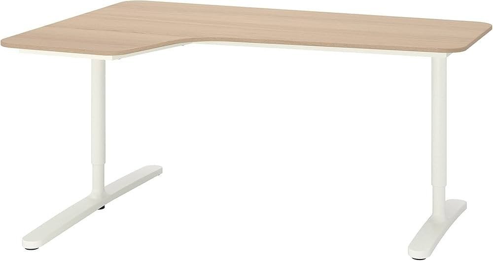 IKEA Bekant hoekbureau - verstelbaar, Huis en Inrichting, Bureaus, Gebruikt, Hoekbureau, IKEA, Modern, Spaanplaat of MDF, Wit