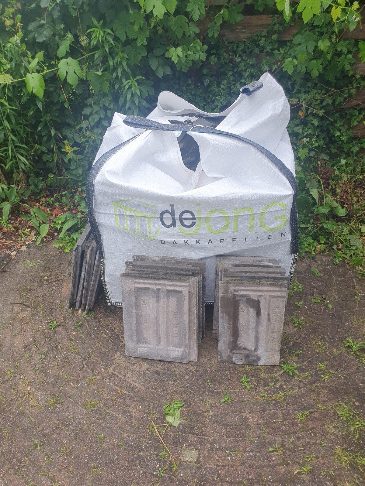 Big bag betonnen vlakdakpannen - Stone Wold RBB, Ophalen, Gebruikt, Steen of Klei, 15 m² of meer