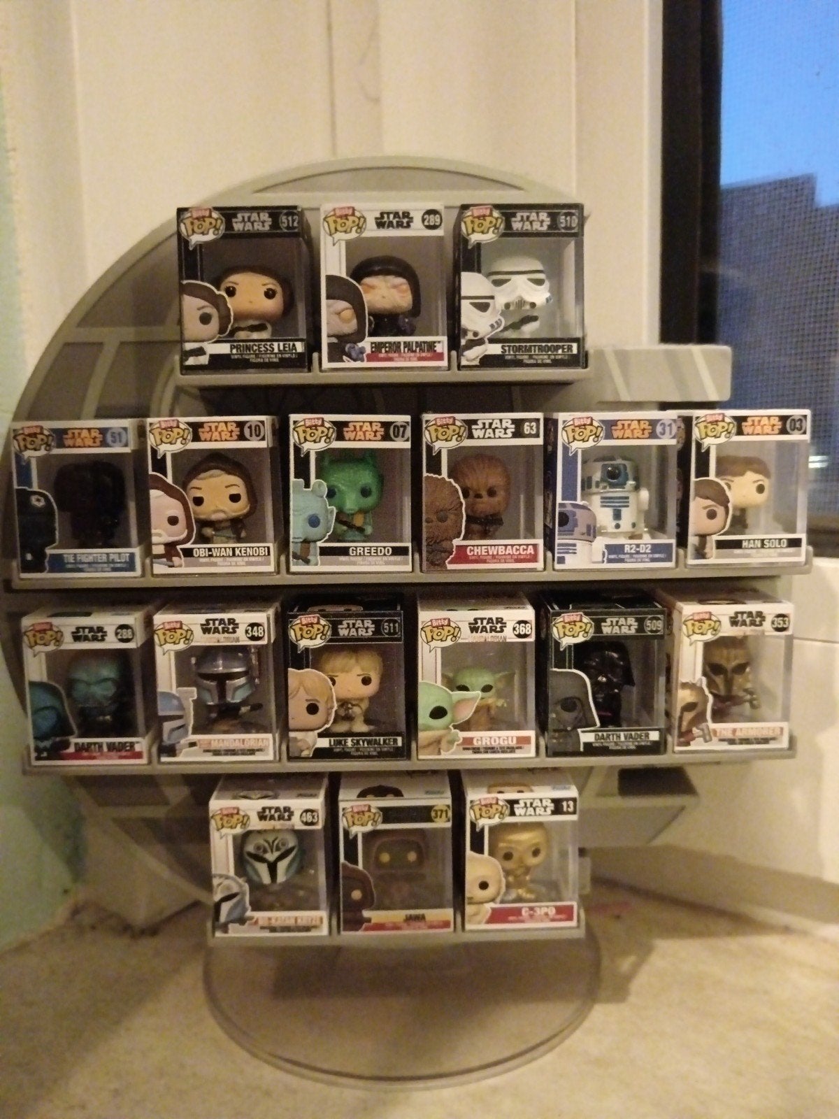 18 Bitty Pop! Star Wars figuren met Death Star houder, Ophalen of Verzenden, Zo goed als nieuw