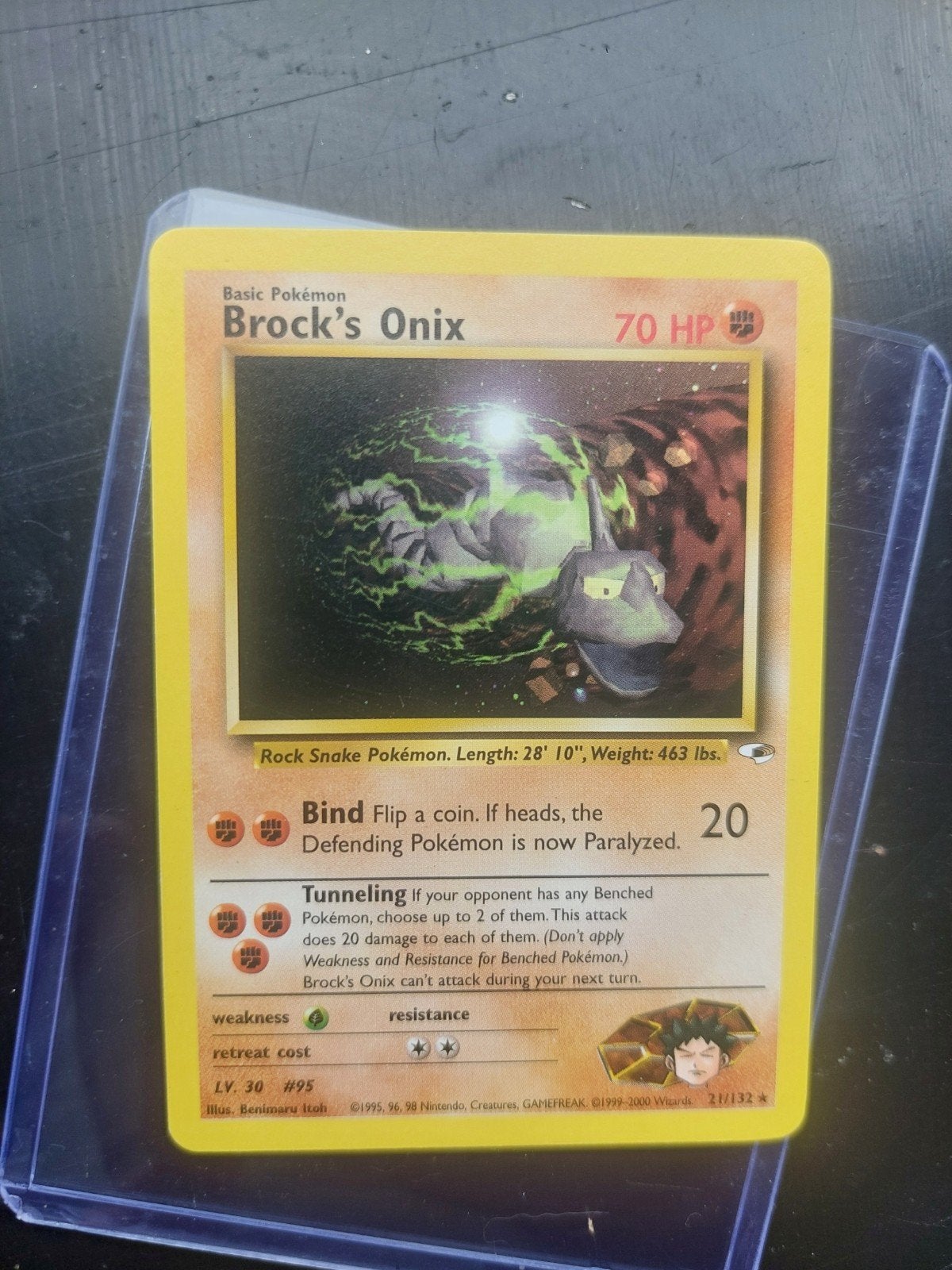 Brock's Onix Pokémon Kaart - Gym Heroes Set, Ophalen of Verzenden, Gebruikt, Losse kaart