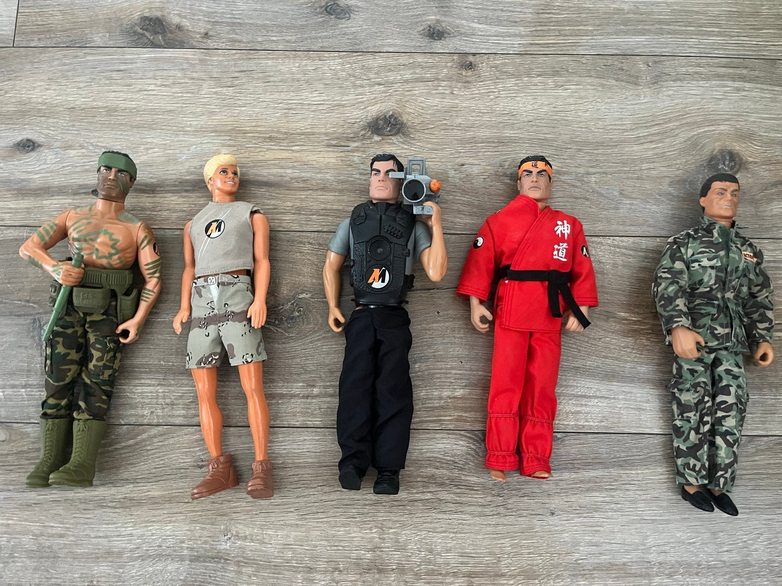 Set van 8 orginele actionman poppetjes, Kinderen en Baby's, Ophalen, Gebruikt