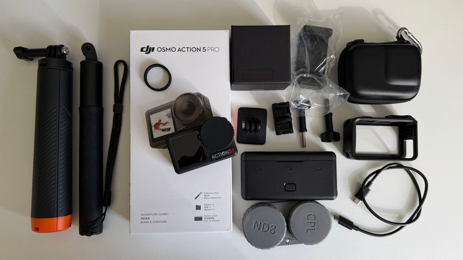 DJI Osmo Action 5 pro Adventure Combo + ND/CPL filters, Ophalen, Zo goed als nieuw, Overige merken