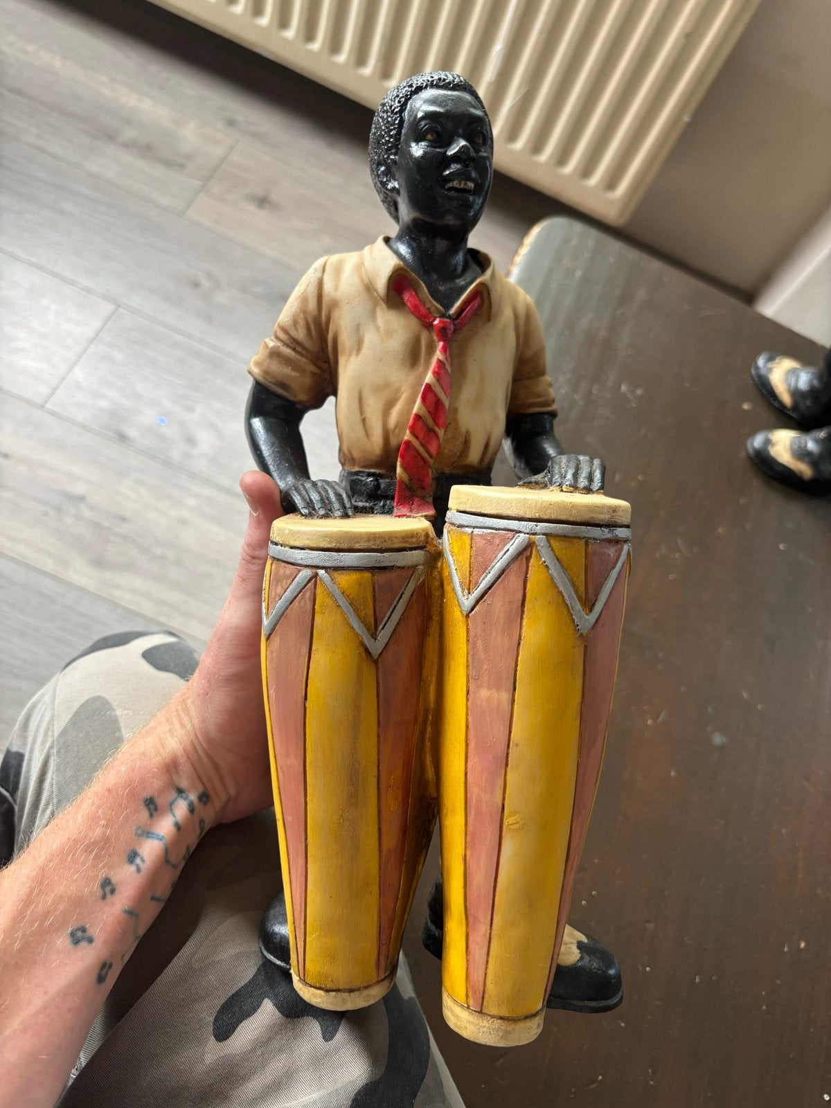 Set van 3 Beelden: Jazzmuzikanten (Saxofoon, Drums, Trompet), Ophalen, Groep mensen, Handgemaakt, 20 - 50 cm