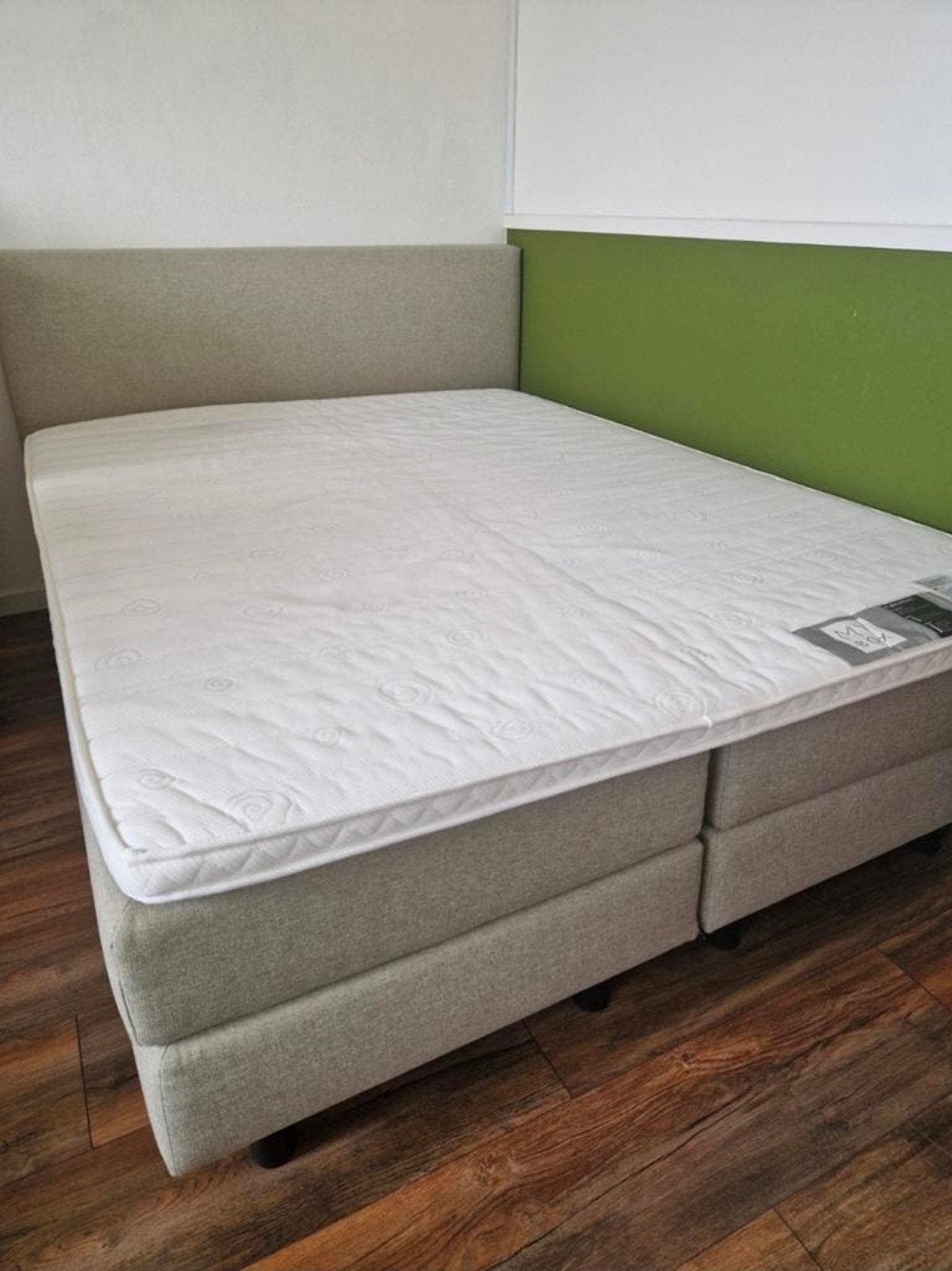 My Box Special Boxspring met matras en topper, Ophalen, Beige, Tweepersoons, Zo goed als nieuw