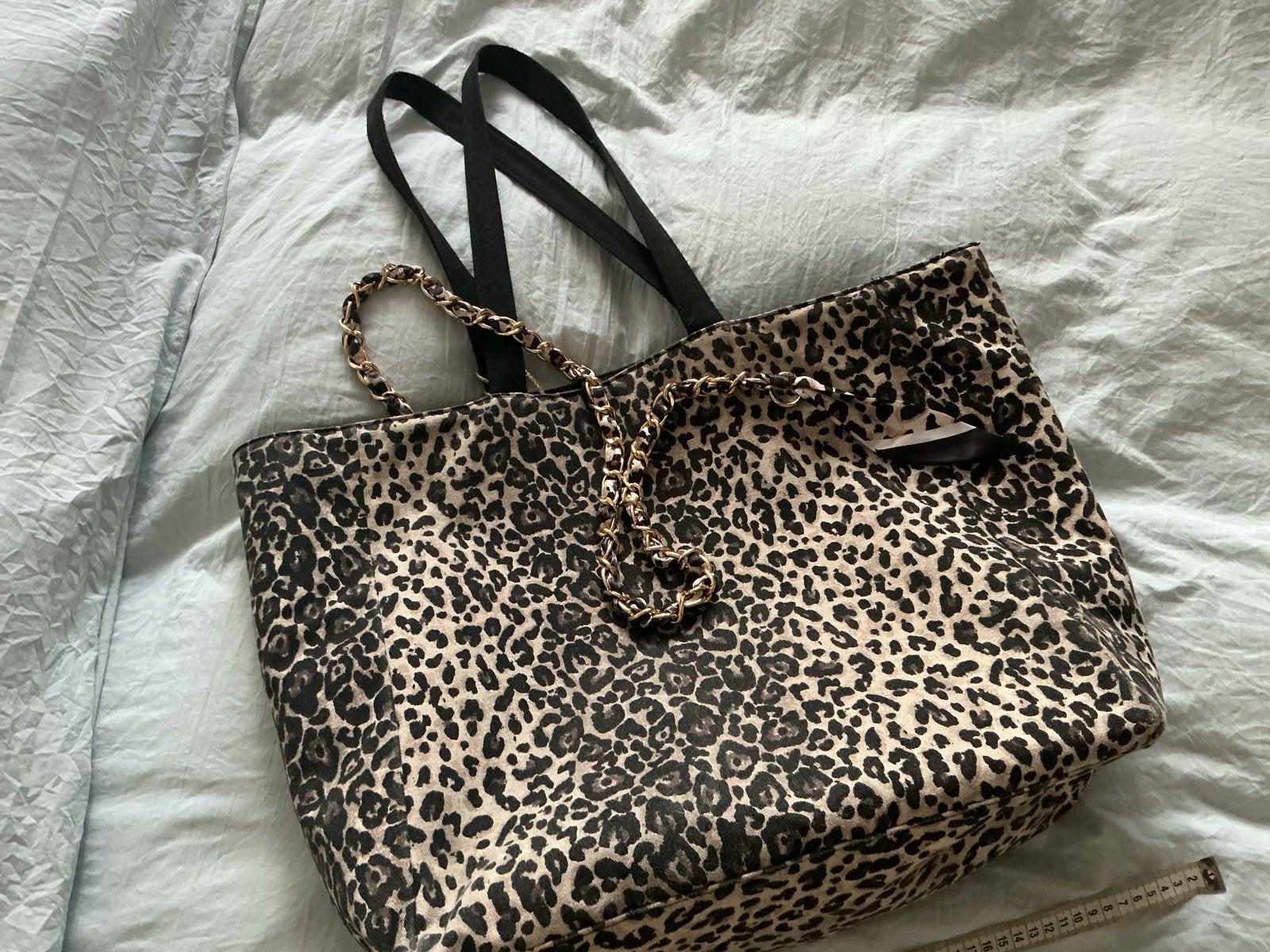 Patty Grote Panter Shopper tas met telefoonketting, Sieraden, Tassen en Uiterlijk, Ophalen of Verzenden, Zo goed als nieuw, Zwart