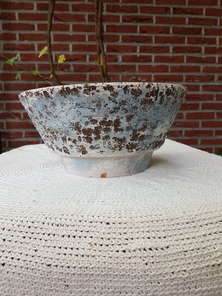 Vintage XL Fat Lava Plantenschaal Jaren 70 – Ø 35 cm, Ophalen of Verzenden