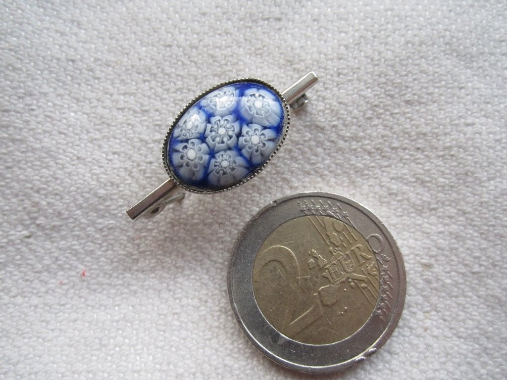 11.   Aparte oude broche,  millefiori, Ophalen, Overige materialen, Broche