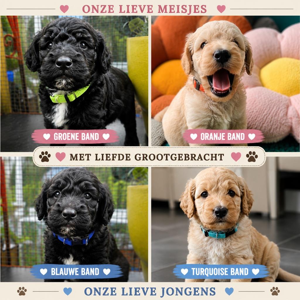 Lieve Bernedoodle pups ️, Dieren en Toebehoren, Honden | Niet-rashonden, 8 tot 15 weken, Meerdere, Meerdere dieren, Nederland